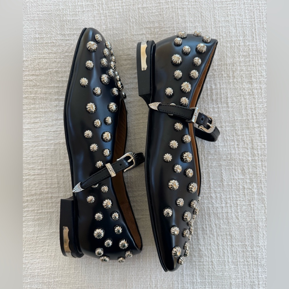 TOGA Pulla Black Studded Mary Jane Loafers - Picture 5 of 8